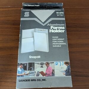 Saunders 10507 Snapak Aluminum Side Open Memo Size Holder Folder Small Dent